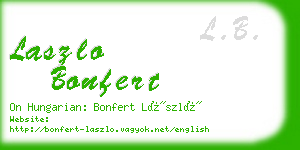 laszlo bonfert business card